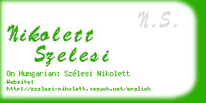 nikolett szelesi business card